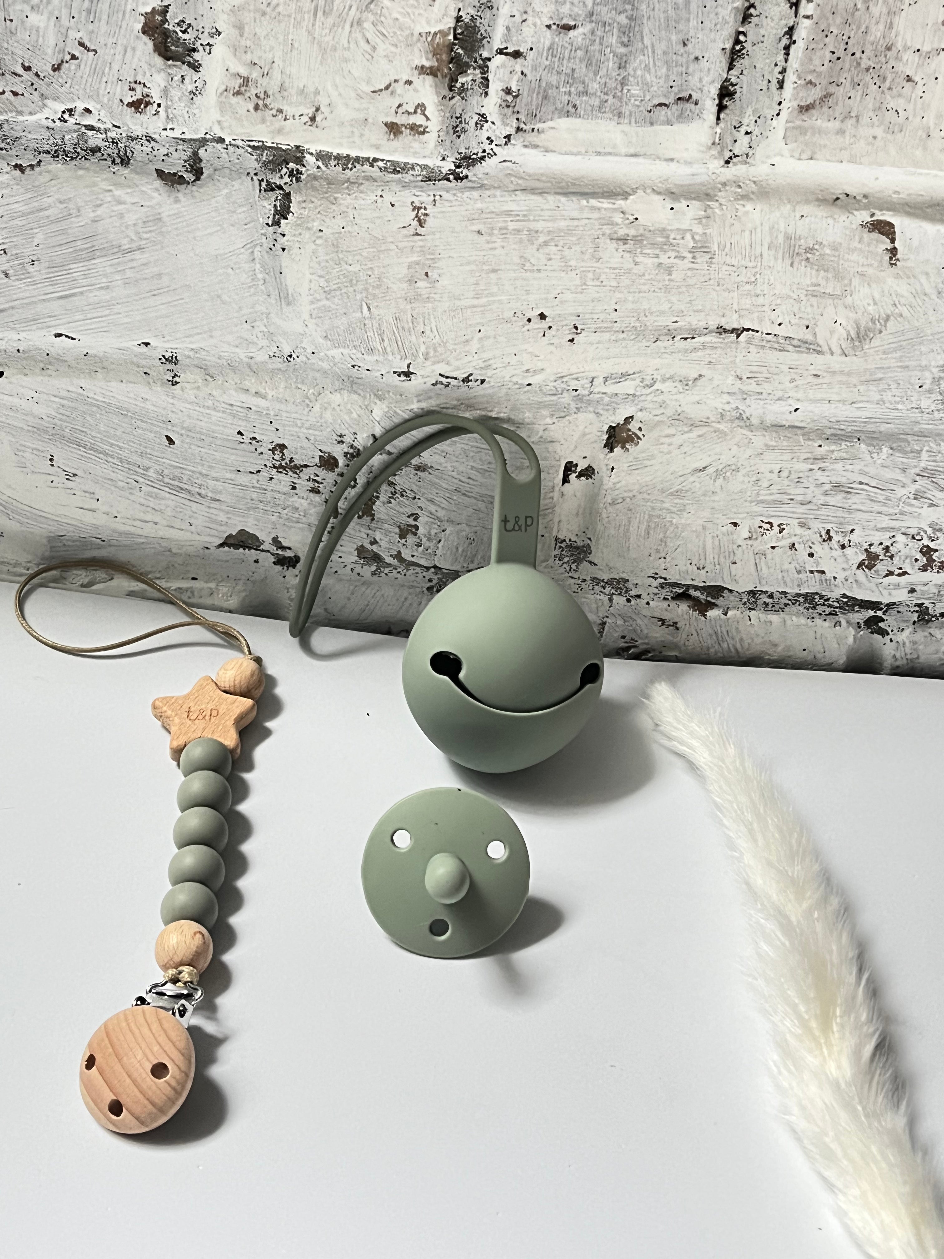 Smiley Face Pacifier Silicone  Storage Bag