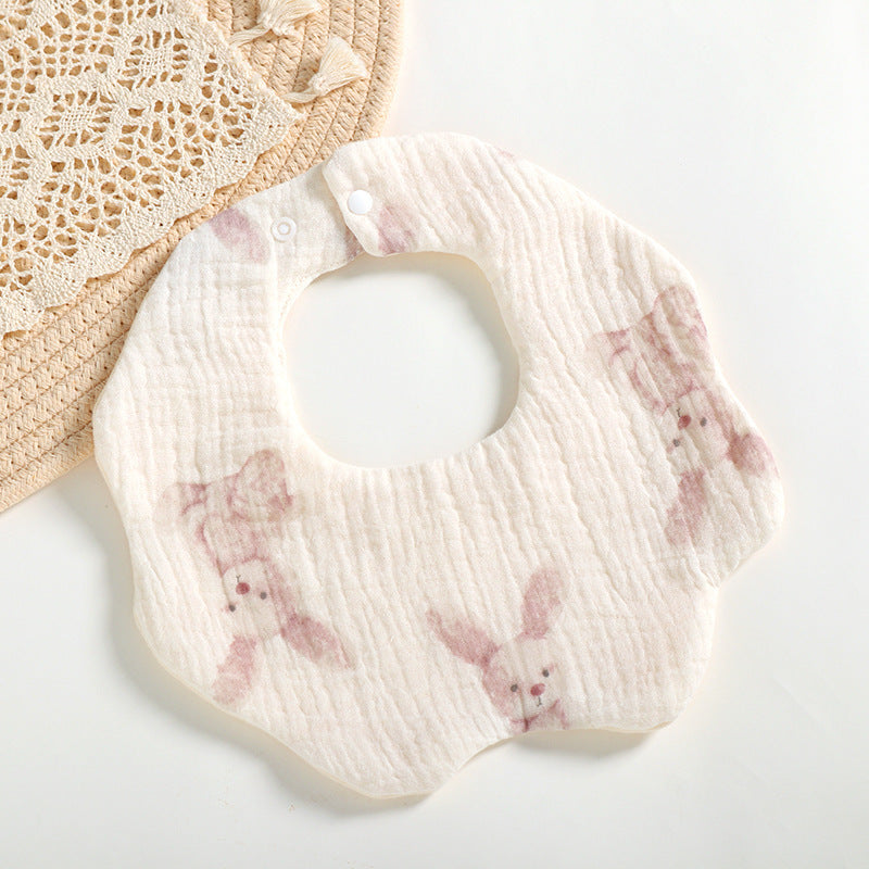 Cartoon Cotton Anti Spitting Bib