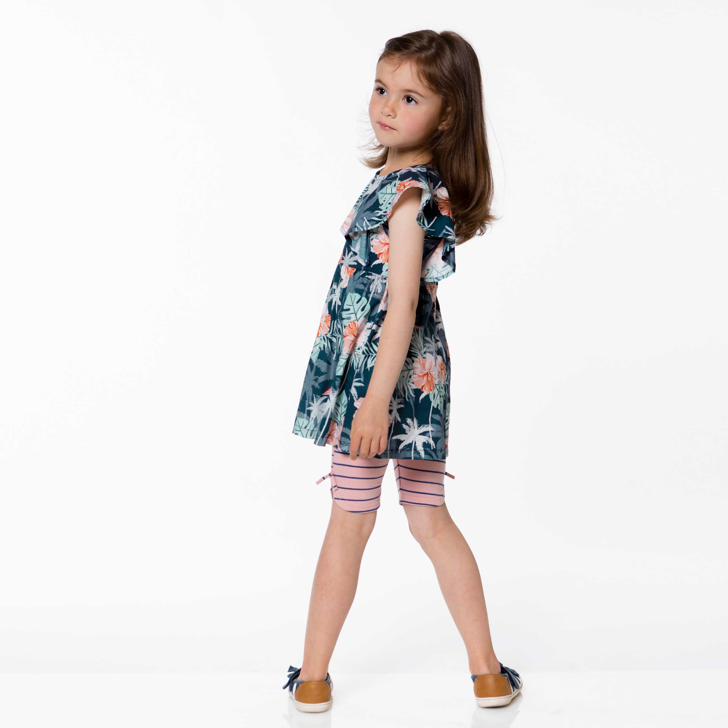 Flamingo Printed Tunic and Biker Short Set