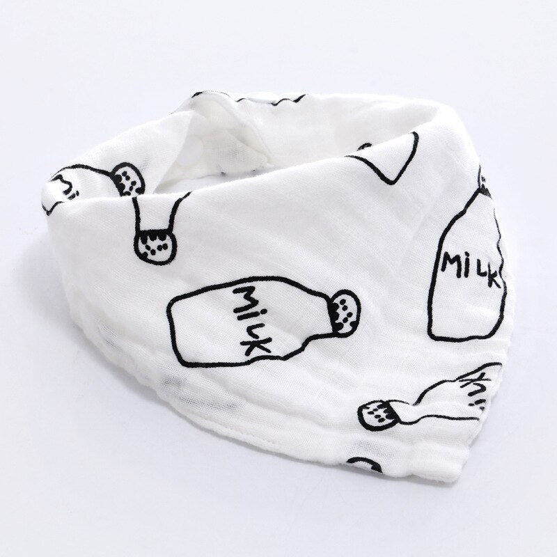 3 Pack-100% Cotton Gauze Baby Bibs