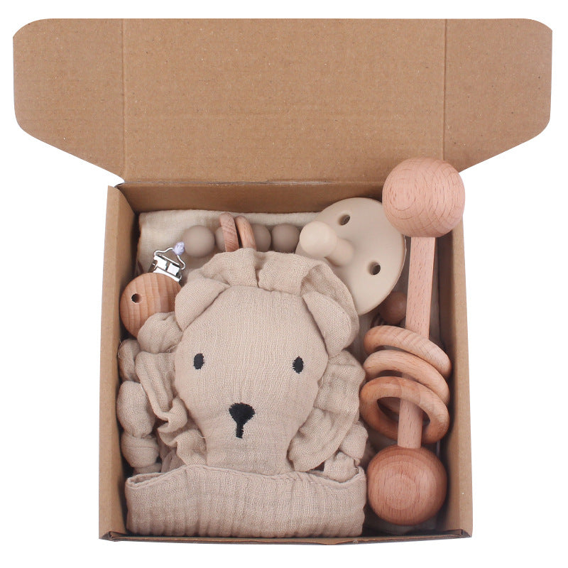 Five-piece Beech Cotton Creative Pacifier Chain Teether Toy Set