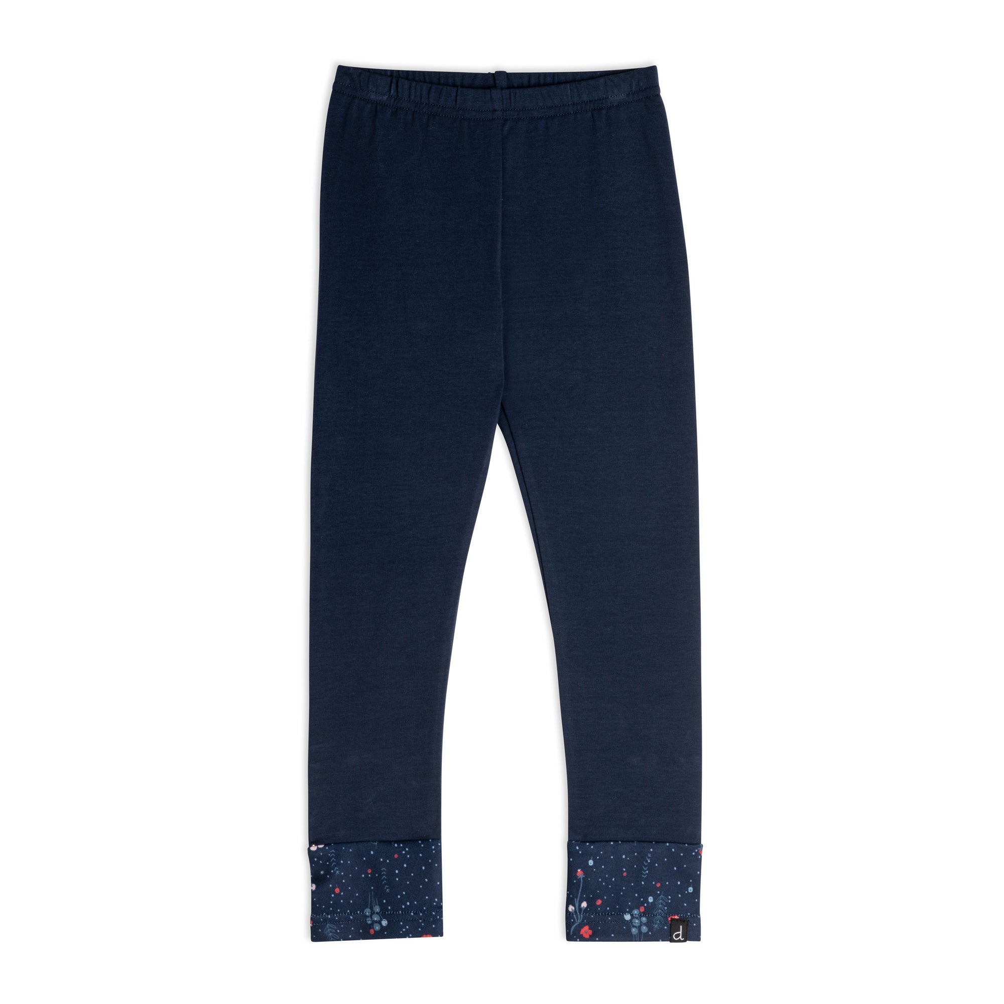 Cut And Sew Cotton Legging Navy Blue